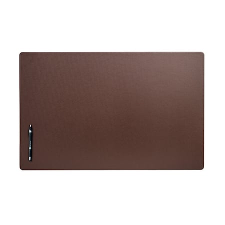 Dacasso Chocolate Brown Leatherette 30" x 19" Desk Mat without Rails PR-3434